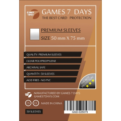 Протекторы для карт Games7Days 90 micron 50x75 (Premium quality) (GSD-025075)