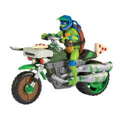 Боевой транспорт с фигурой сериала "Ninja Movie III" - Леонардо на мотоцикле