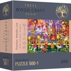 Пазлы фигурные из дерева на 500+1 элм Волшебный мир