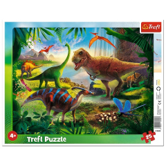 Пазли 25 елементів (Рамкові) - Динозаври /Trefl