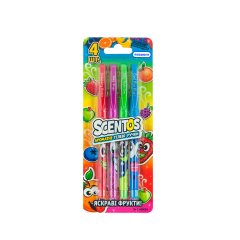 Набір ароматних гелевих ручок - ЯРКІ ФРУКТИ (4 кольори)