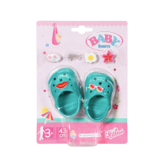 Обувь для куклы BABY born Праздничные сандалии с значками (43 сm, зелен.) (828311-6)