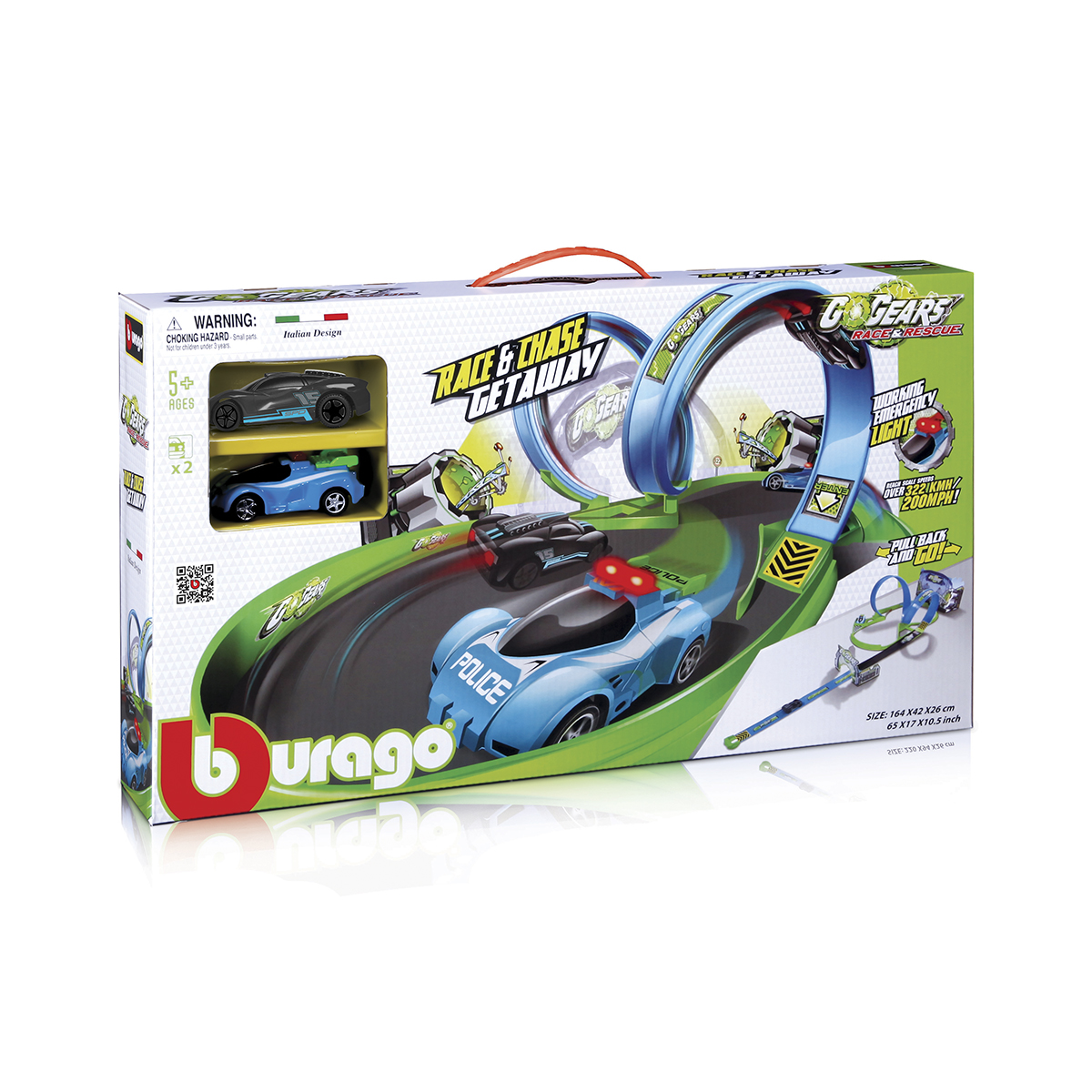 Игровой набор Bburago Gogears - Полицейская погоня (18-30349)