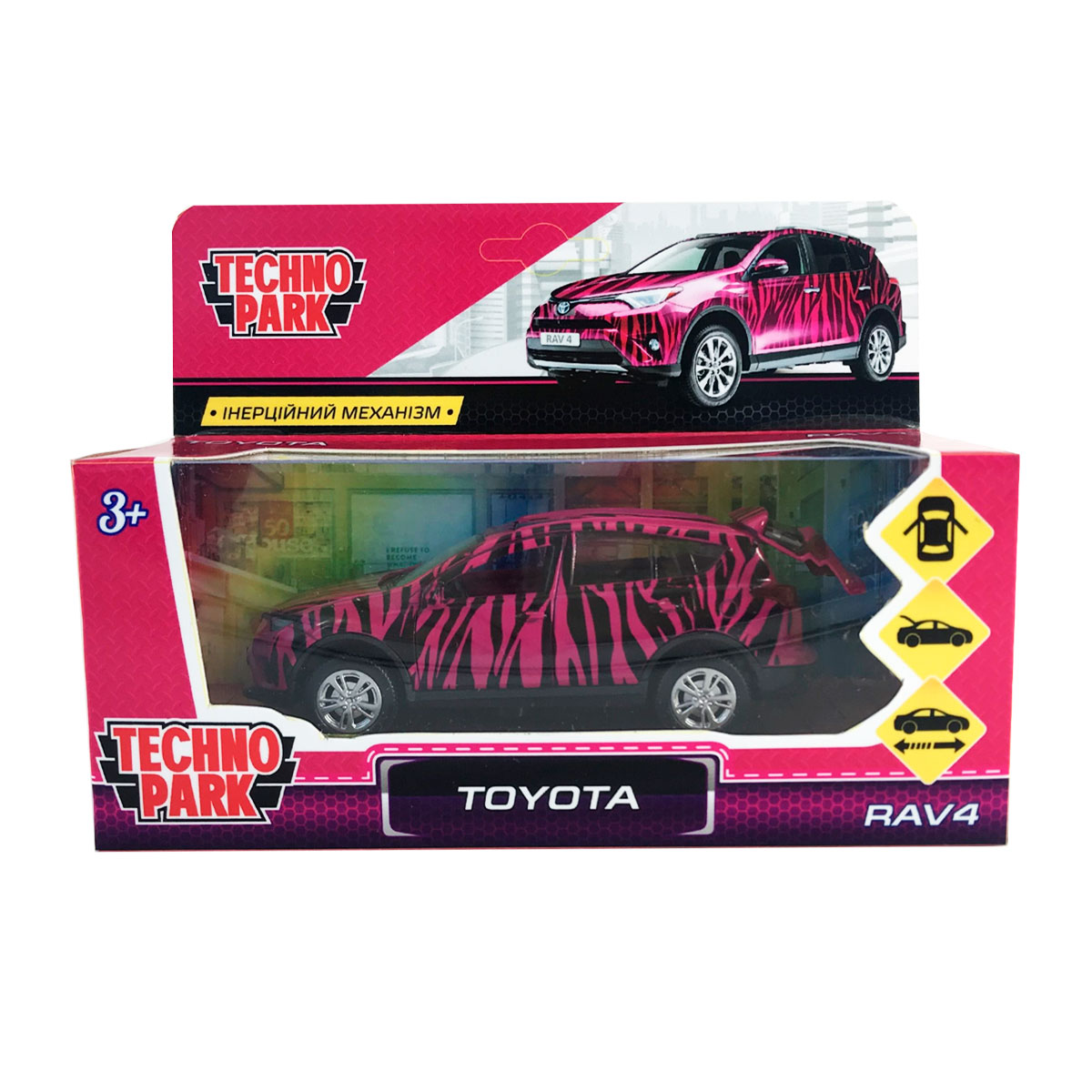 Автомодель Technopark Glamcar - Toyota Rav4 (брусничный) (RAV4-12GRL-COW)