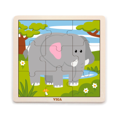 Деревянная головоломка Viga Toys Elephant, 9 El. (51441)