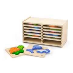Набор Viga Toys деревянные мини-кусочки с стойкой для хранения для 12 шт. (51423)