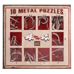 Набір головоломок Eureka 3D Puzzle 10 Metal Puzzle Red