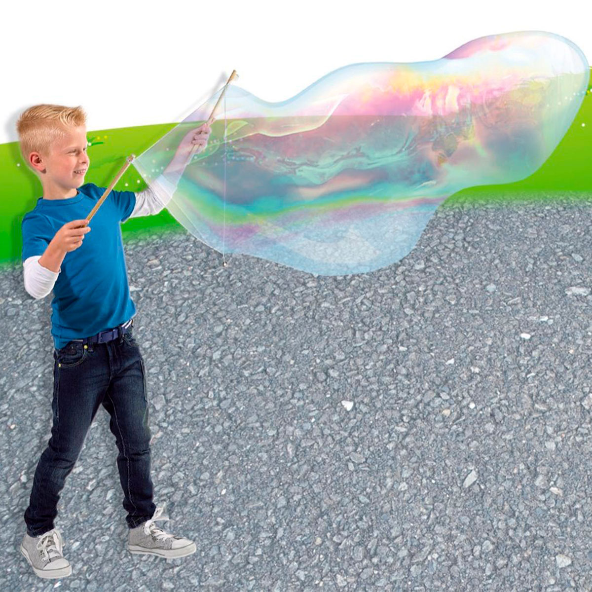 Набор для создания гигантских мыльных пузырей - МЕГАПУЗЫРИ XXL (мыльный раствор, инструменты)