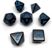 Opaque 7 Dice Set Black (w-blue) Games7Days - Набір кубиків (g7dopaq12)