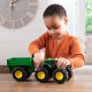 Машинка Трактор John Deere Kids Monster Treads із причепом і великими колесами (47353)