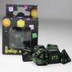 Opaque 7 Dice Set Black (w-green) Games7Days - Набір кубиків (g7dopaq01)