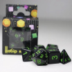 Opaque 7 Dice Set Black (w-green) Games7Days - Набір кубиків (g7dopaq01) Opaque 7 Dice Set Black (w-green) Games7Days - Набір кубиків (g7dopaq01)