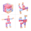 Деревʼяна головоломка Mi Toys РобоКуб (CubeBot) (Рожевий)