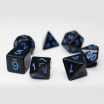 Opaque 7 Dice Set Black (w-blue) Games7Days - Набор кубиков (g7dopaq12)