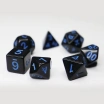 Opaque 7 Dice Set Black (w-blue) Games7Days - Набір кубиків (g7dopaq12)