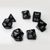 Opaque 7 Dice Set Black (w-white) Games7Days - Набір кубиків (g7dopaq04)