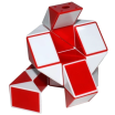 Змійка Рубіка Smart Cube біло-червона у коробці