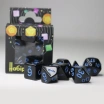Opaque 7 Dice Set Black (w-blue) Games7Days - Набір кубиків (g7dopaq12)