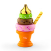 Ігровий набір Viga Toys Пірамідка-морозиво, помаранчева (51322)