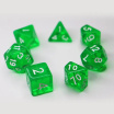 Transparent 7 Dice Set Green Games7Days - Набір кубиків (g7dtran05)