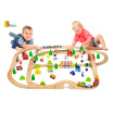 Ігровий набір Viga Toys Деревʼяна залізниця, 90 дет. (50998)