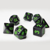 Opaque 7 Dice Set Black (w-green) Games7Days - Набір кубиків (g7dopaq01) Opaque 7 Dice Set Black (w-green) Games7Days - Набір кубиків (g7dopaq01)