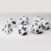 Opaque 7 Dice Set White Games7Days - Набір кубиків (g7dopaq07) Opaque 7 Dice Set White Games7Days - Набір кубиків (g7dopaq07)