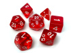 Transparent 7 Dice Set Red Games7Days - Набір кубиків (g7dtran02)