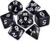 Opaque 7 Dice Set Black (w-white) Games7Days - Набір кубиків (g7dopaq04)