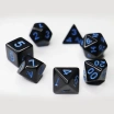 Opaque 7 Dice Set Black (w-blue) Games7Days - Набір кубиків (g7dopaq12)