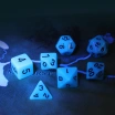 Glow in the dark 7 Dice Set Light blue Games7Days - Набір кубиків (g7dglow02)
