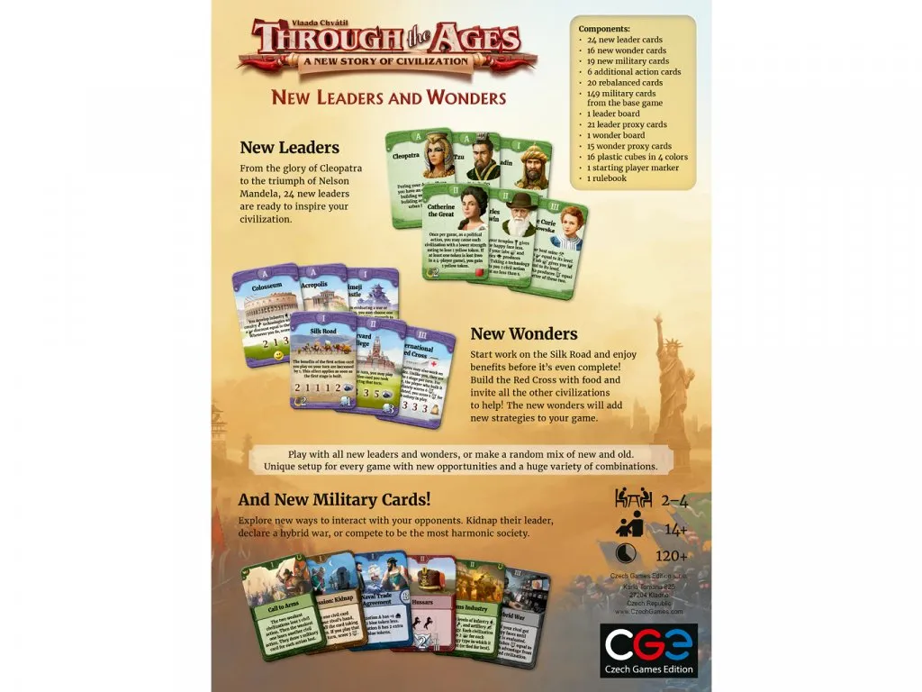 Through The Ages: New Leaders and Wonders (EN) Czech Games Edition -  Настольная игра (CGE00057) Купить по цене 1570 грн грн. в Украине |  Интернет-Магазин ROZUM