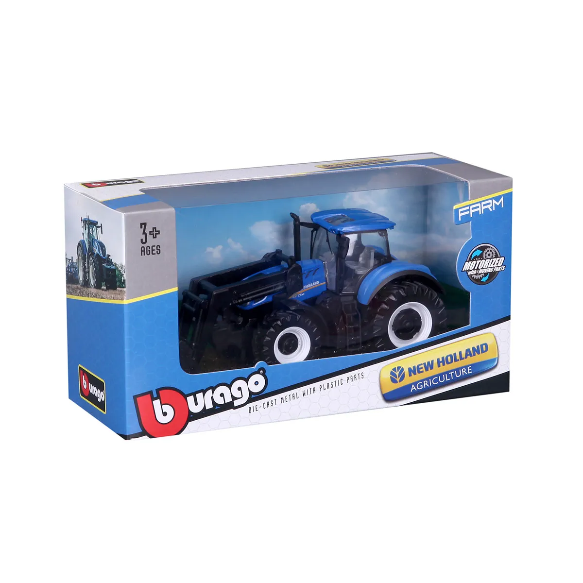 Модель Bburago Farm - трактор New Holland T7.315 с фронтальным погрузчиком  (синий, 1:32) (18-31632) Купить по цене 495 грн грн. в Украине |  Интернет-Магазин ROZUM