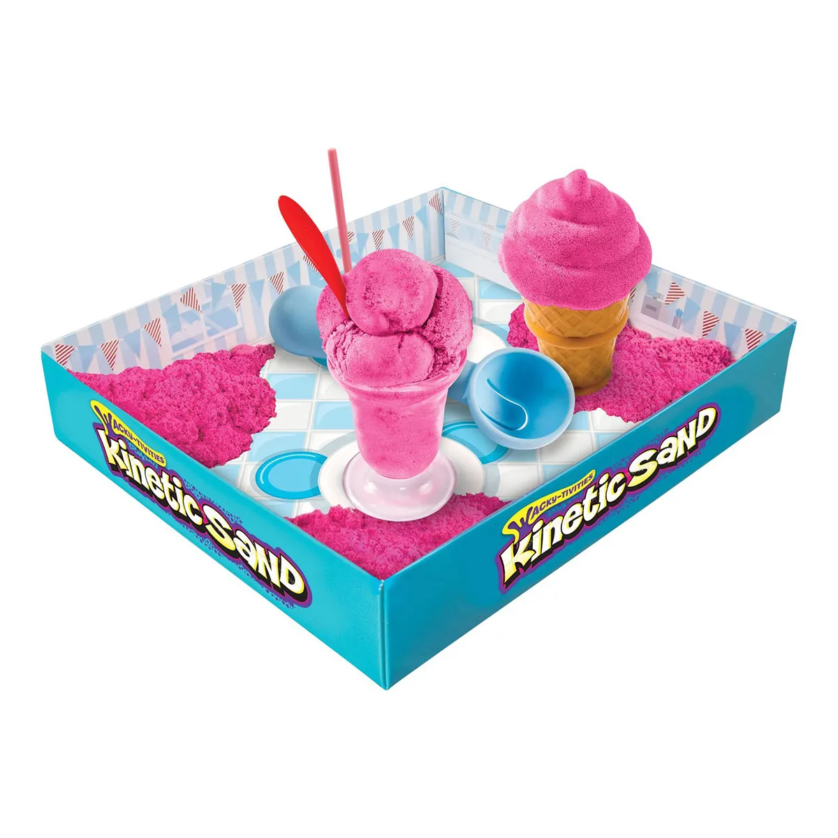 Набор песка для детского творчества - KINETIC SAND ICE CREAM (розовый,  формочки, 283 г) Купить по цене 369 грн грн. в Украине | Интернет-Магазин  ROZUM