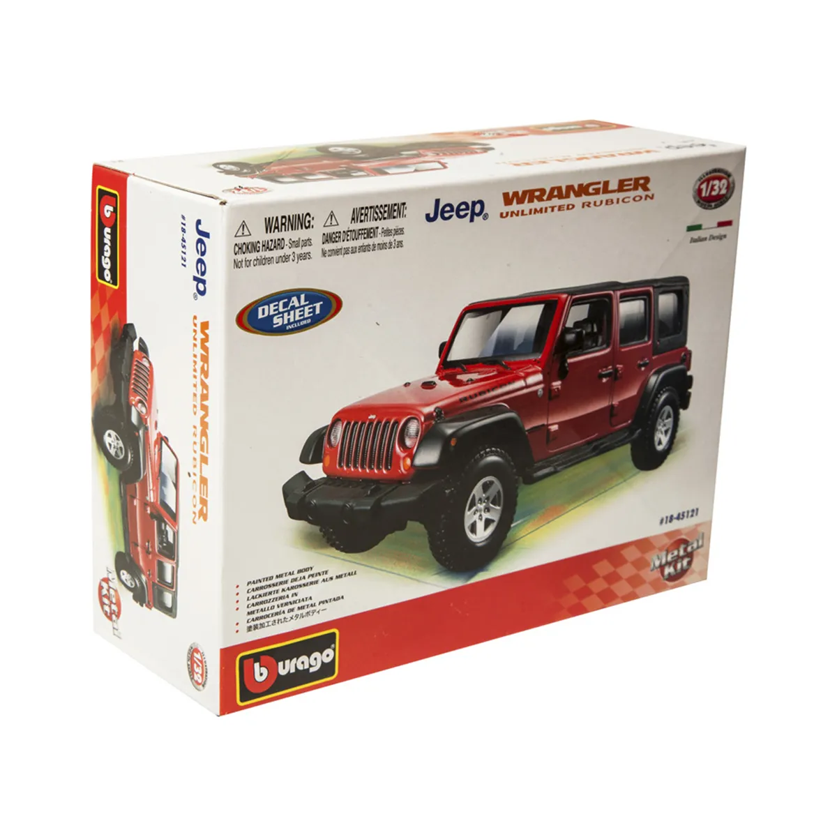 Авто-конструктор Bburago Jeep Wrangler Unlimited Rubicon (красный, 1:32)  (18-45121) Купить по цене 345 грн грн. в Украине | Интернет-Магазин ROZUM