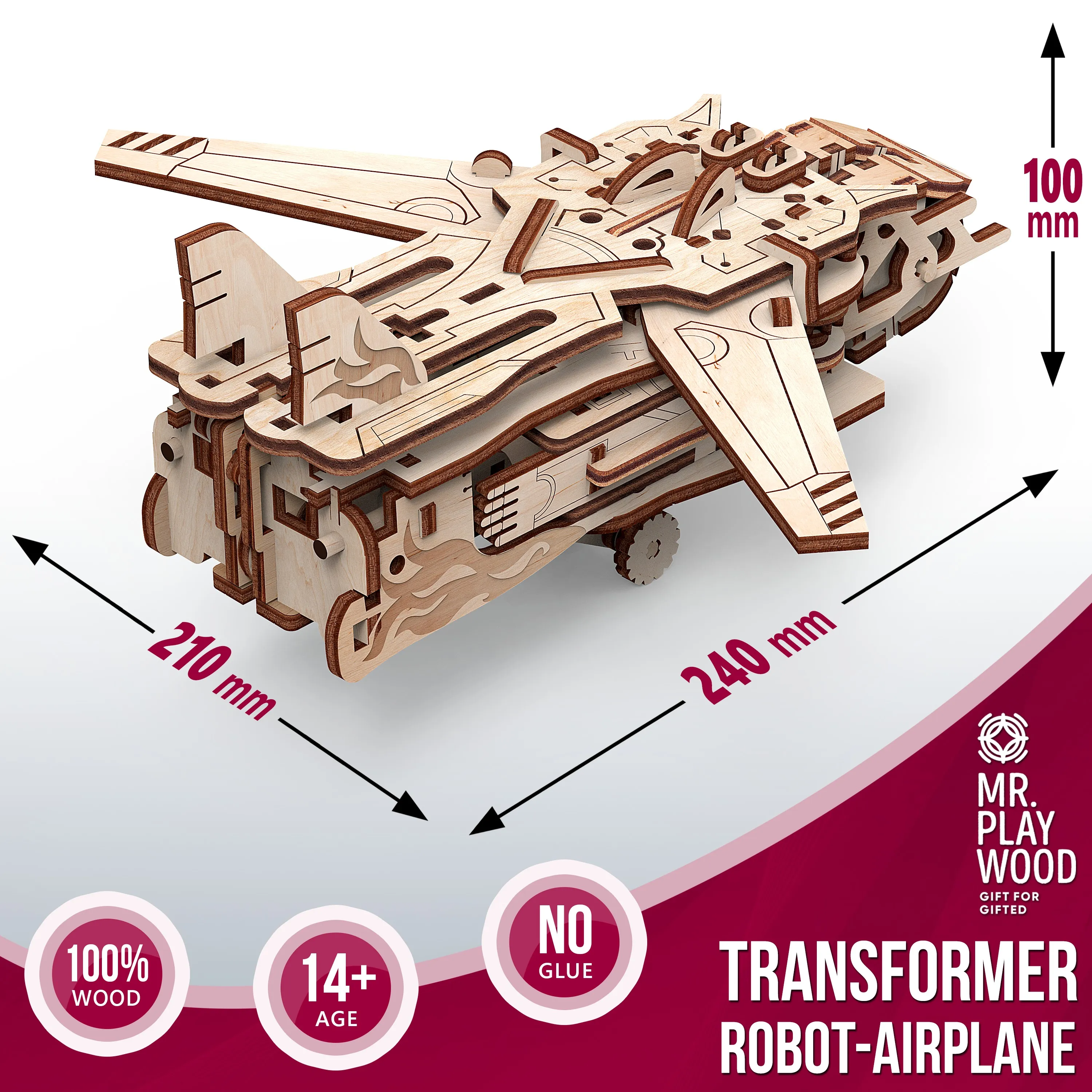 Конструктор Mr. Play Wood Робот-самолет Купить по цене 459 грн грн. в  Украине | Интернет-Магазин ROZUM