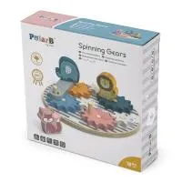Деревʼяний ігровий набір Viga Toys Шестерні зі звірятками (44006)