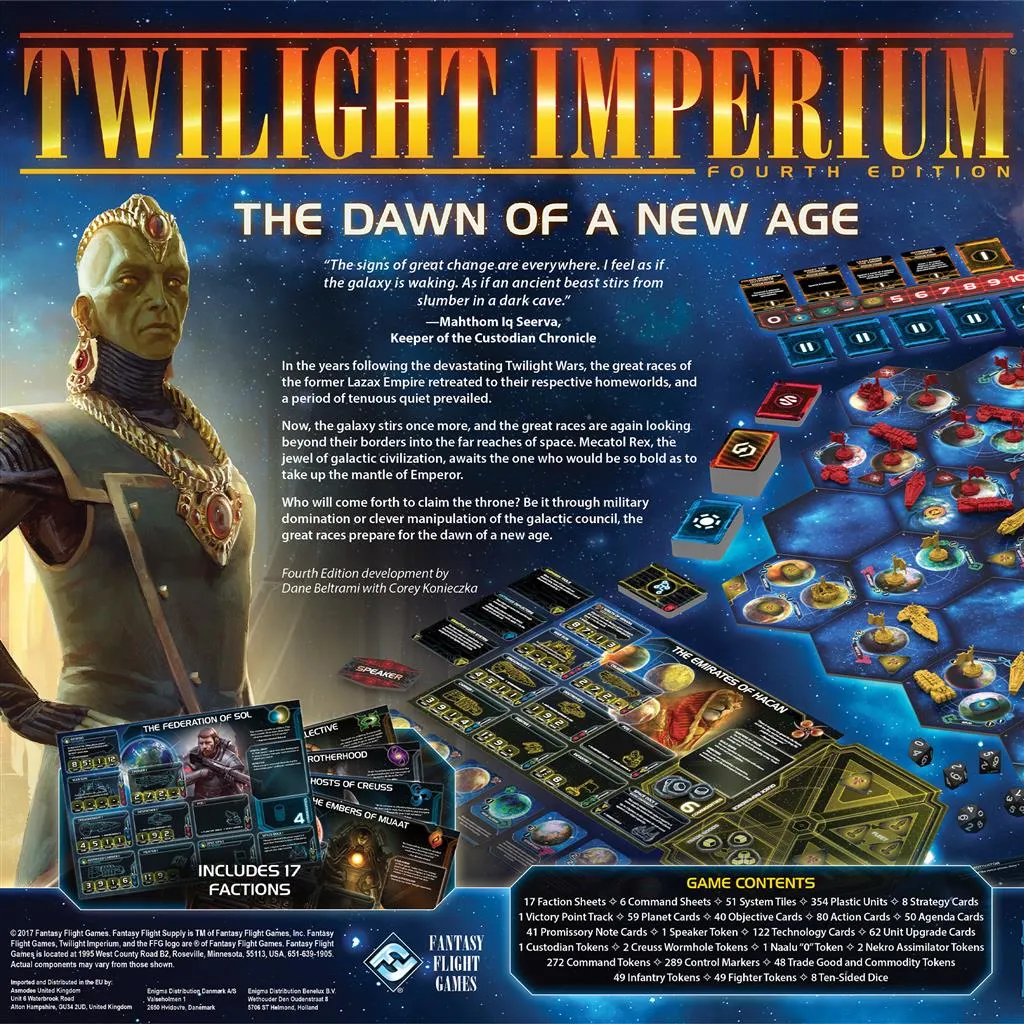 Настольная игра Fantasy Flight Games Сумерки империи. Четвёртое издание  (Twilight Imperium 4th Edition) (англ.) Купить по цене 9172 грн грн. в  Украине | Интернет-Магазин ROZUM