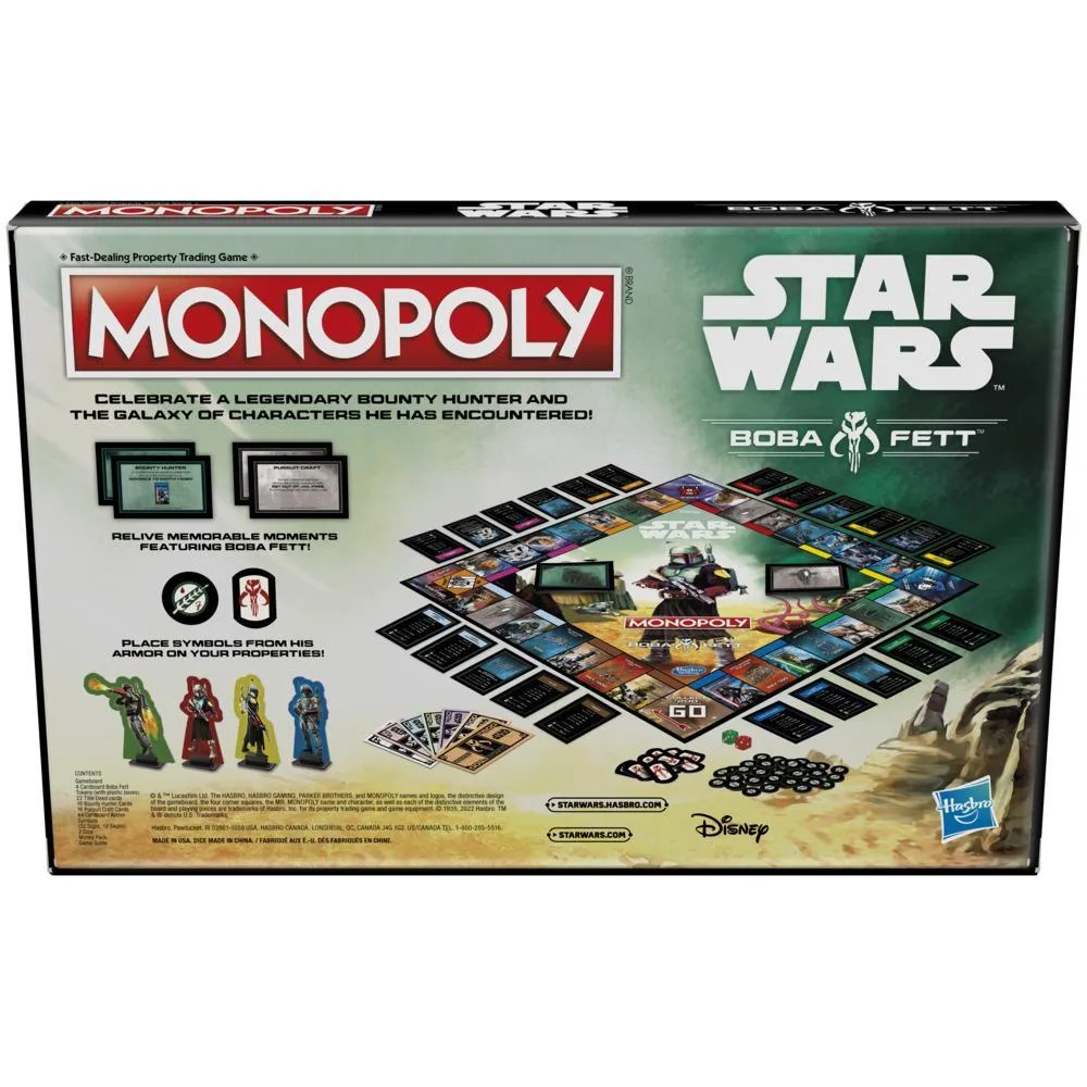 Настольная игра Hasbro Монополия. Звёздные войны Боба Фетт (Monopoly. Star  Wars Boba Fett Edition) (англ.) Купить по цене 1894 грн грн. в Украине |  Интернет-Магазин ROZUM