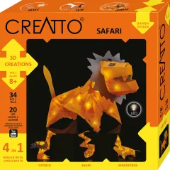 Творчий набір Kosmos серії Creatto Лев і друзі (Safari), що світиться