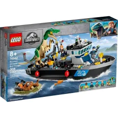 Конструктор LEGO Втеча динозавра Баріоніксана на човні (76942)