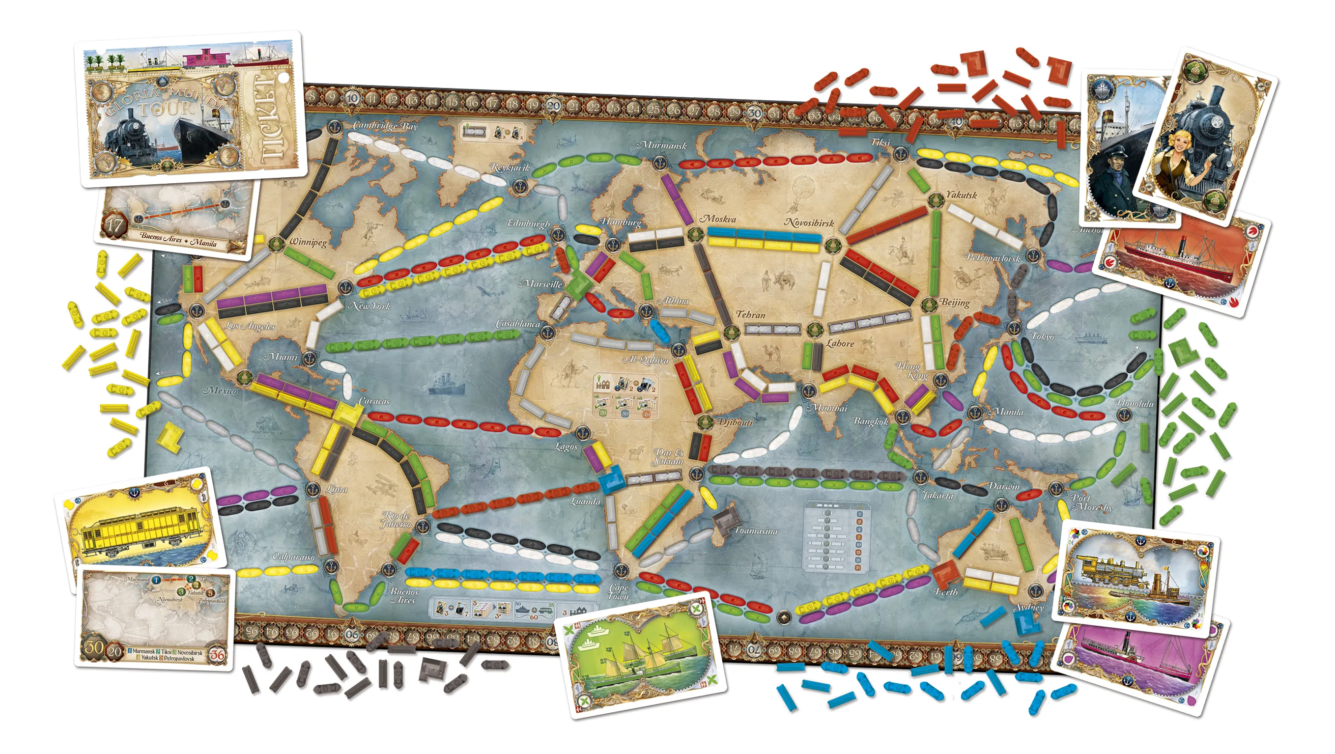 Настольная игра Ticket to Ride: Dookoła Świata (Вокруг света) или (Билет на  Поезд Rails & Sails, Рельсы и Паруса) (польская версия) Купить по цене 2999  грн грн. в Украине | Интернет-Магазин ROZUM