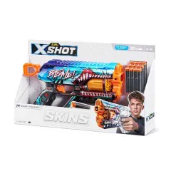 Скорострільний бластер X-SHOT Skins Griefer Shark Thrasher (12 патронів)