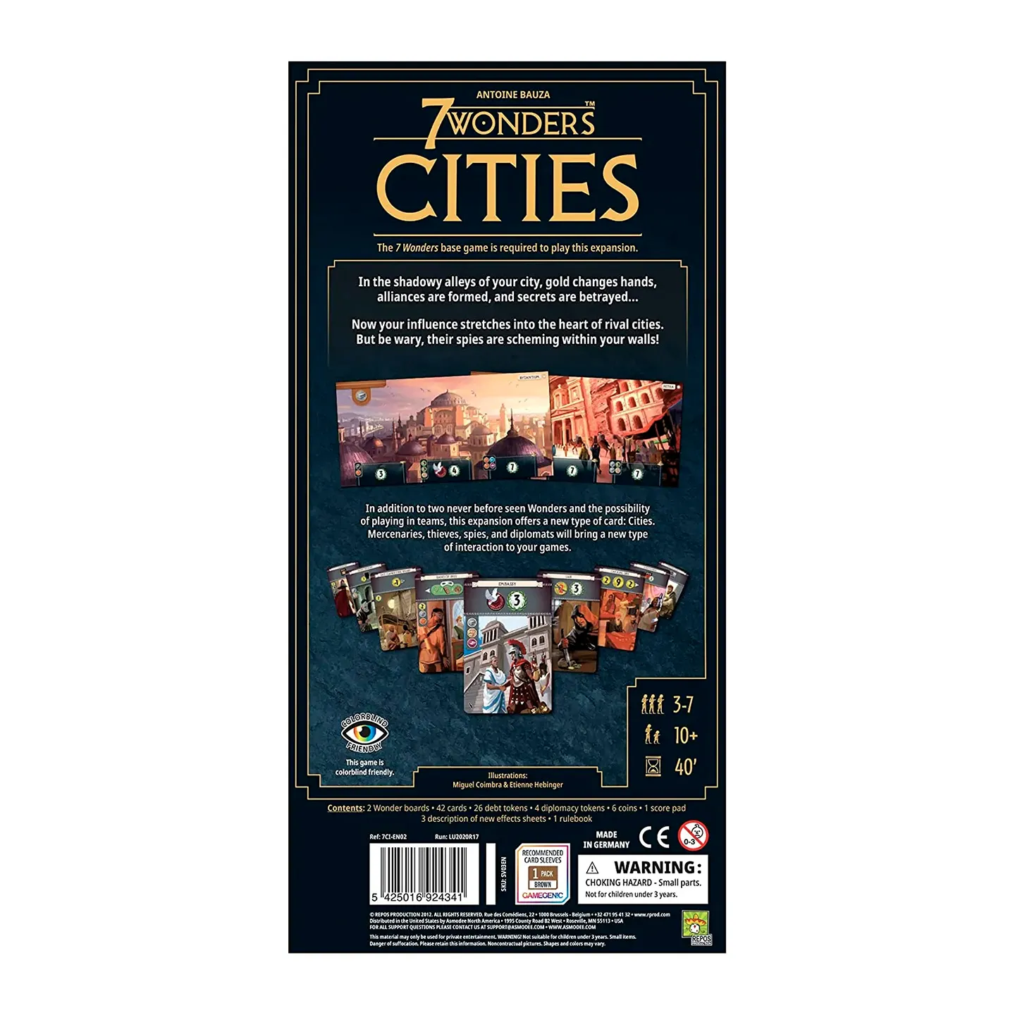 Настольная игра Asmodee 7 Чудес. Города (Дополнение, новая версия) (7  Wonders. Cities) (англ.) Купить по цене 1646 грн грн. в Украине |  Интернет-Магазин ROZUM