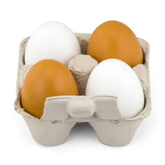 Іграшковиі продукти Viga Toys Дерев'яні яйця в лотку 4 шт. (50044)