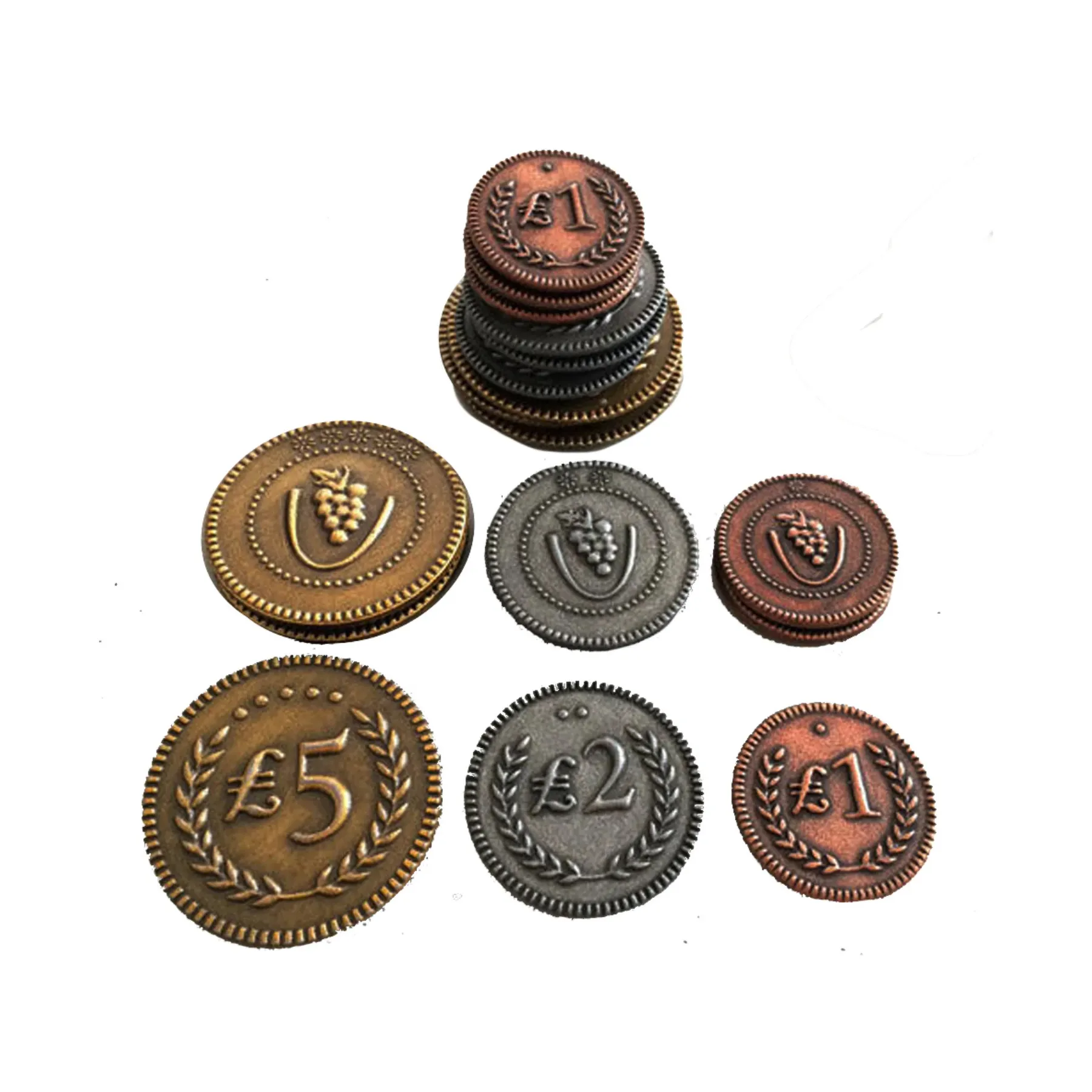 Металлические монеты для игры Виноделие (Viticulture Metal Lira Coins)  Купить по цене 1080 грн грн. в Украине | Интернет-Магазин ROZUM