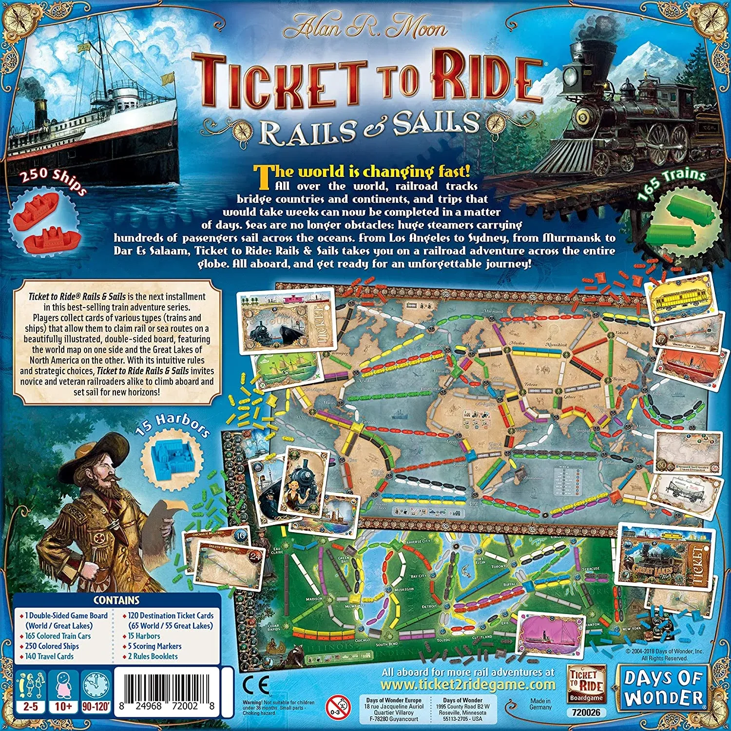 Настольная игра Ticket to Ride: Rails & Sails (Билет на поезд: Рельсы и  Паруса) (англ) Купить по цене 3942 грн грн. в Украине | Интернет-Магазин  ROZUM