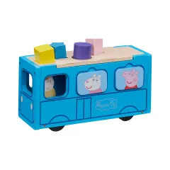 Деревʼяний ігровий набір-сортер Peppa - ШКІЛЬНИЙ АВТОБУС ПЕПИ