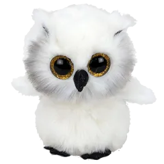 М'яка іграшка біла сова ty beanie boo's 25см (фламінго, рожево-блакитний єдиноріг) (36480)