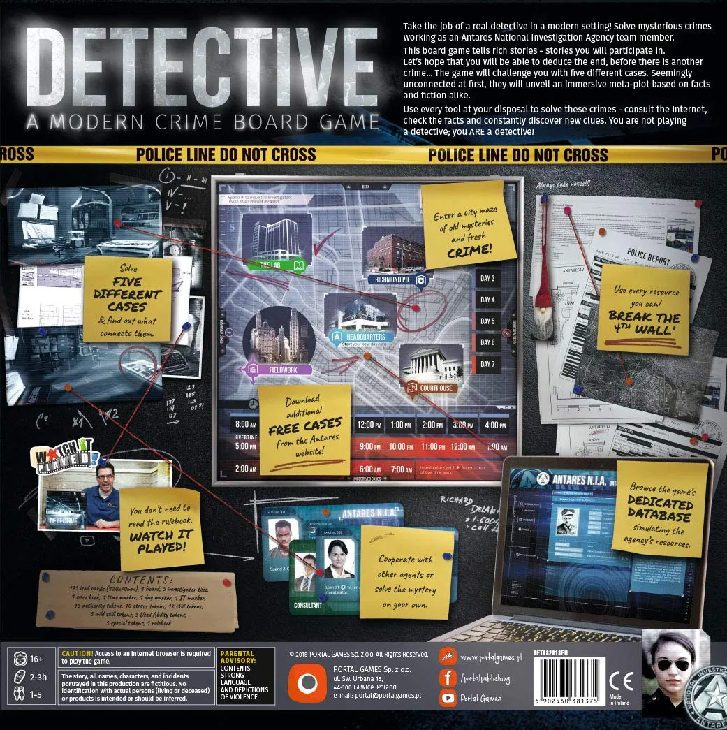 Детектив: Игра о Современном Расследовании (Detective: A Modern Crime Board  Game) (EN) Portal Games - Настольная игра Купить по цене 2099 грн грн. в  Украине | Интернет-Магазин ROZUM